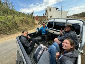 Smiles in the back of the pickup